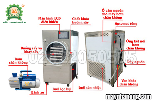 Máy sấy thăng hoa tổ yến 3A5Kg/mẻ