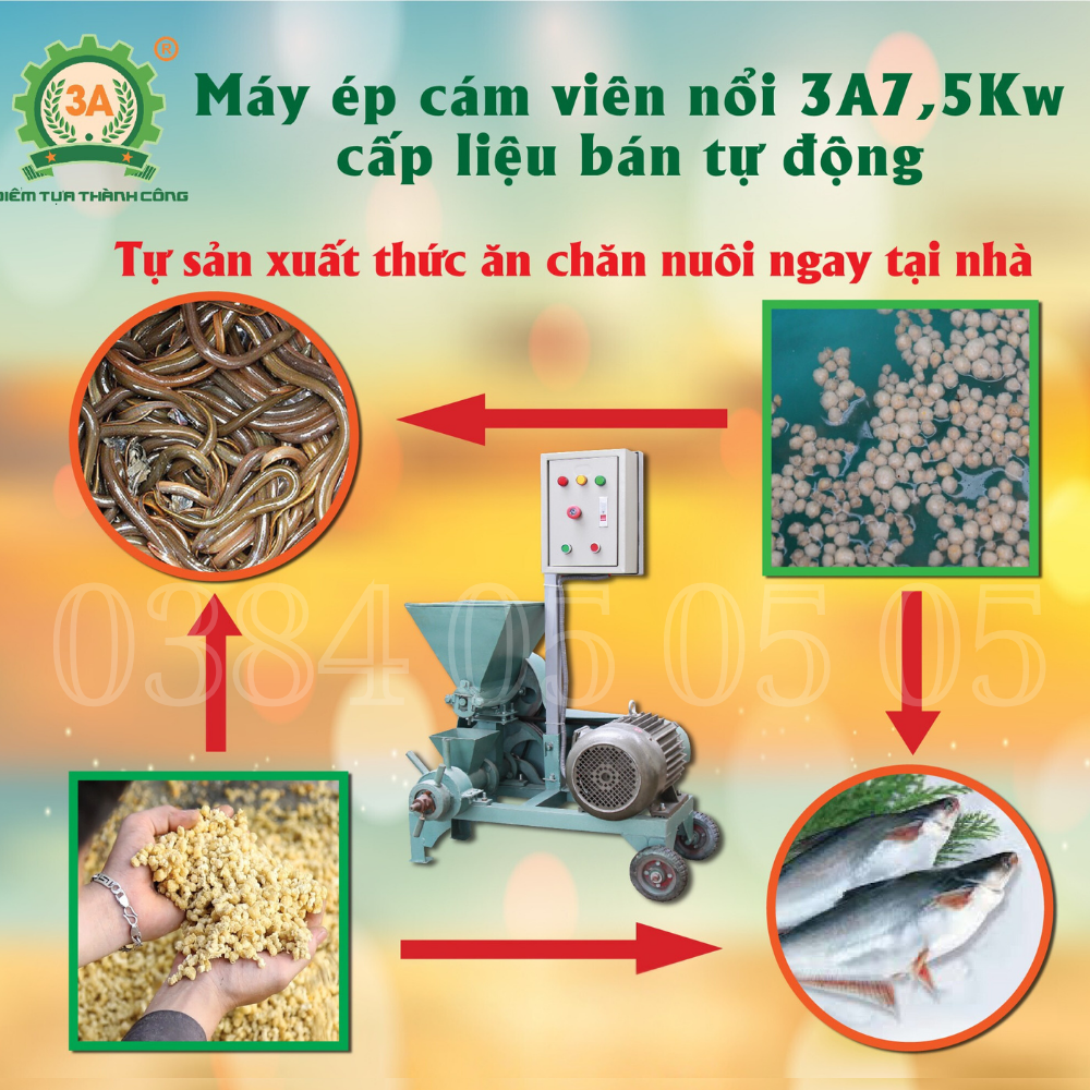 Máy ép cám nổi
