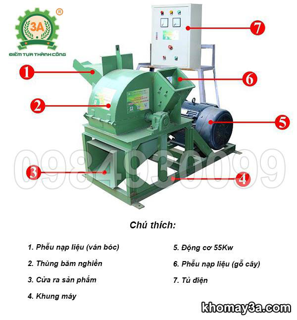 máy băm cây công suất lớn