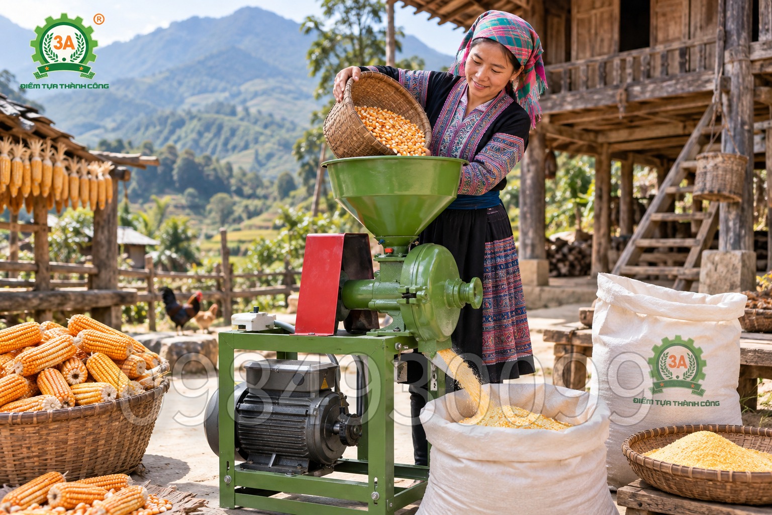 máy nghiền ngô vỡ mảnh