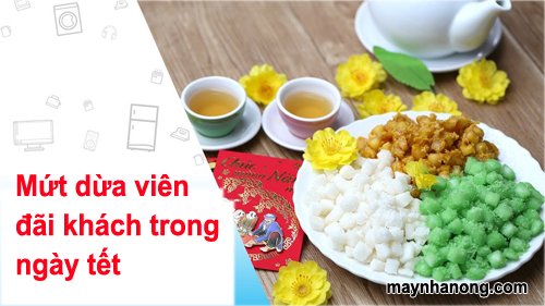 Cách làm mứt dừa viên