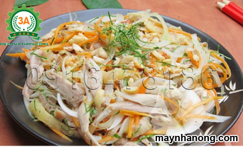 Cách làm nộm su hào thịt gà chua ngọt