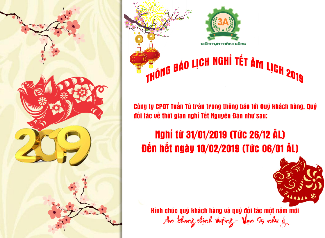 Lịch nghỉ tết nguyên đán 2019