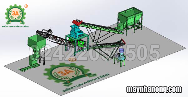 Dây chuyền ép phân dạng viên nén 3A