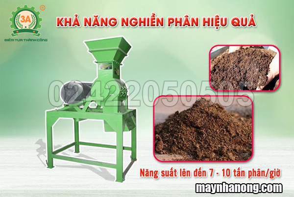 Máy nghiền, đánh tơi phân bón 3A