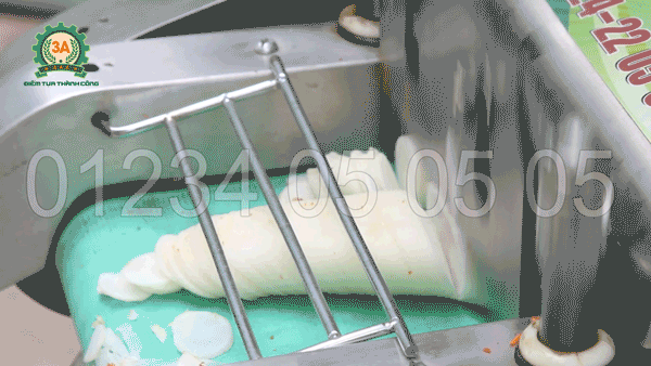 Máy thái rau, củ, quả đa năng 3A1,5Kw (loại băng tải)