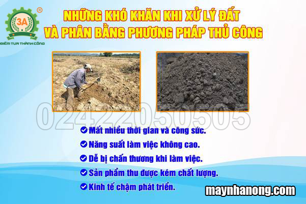 Máy nghiền phân bón, xay đất vườn ươm